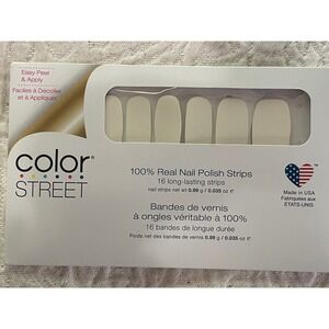Color Street Swiss and Tell White Nail Polish Strips FMC220 Solid White New